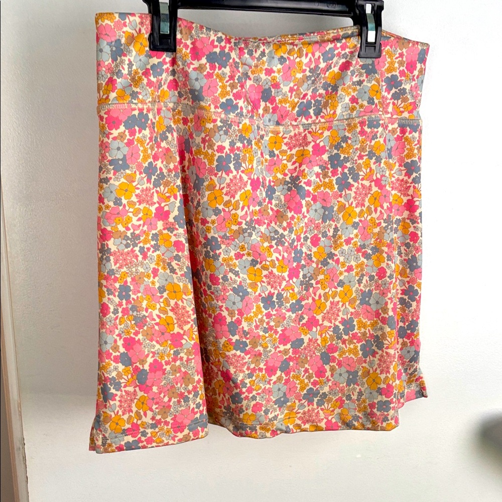 Kensie Pink and Yellow Floral Pencil Skirt
